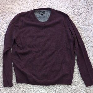 Nordstrom Cashmere Men's Burgundy Crewneck Sweater